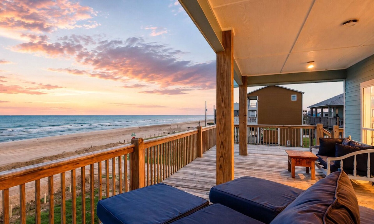 Port Bolivar House | Beachfront | Deck | Sleeps 12 | Pet Friendly