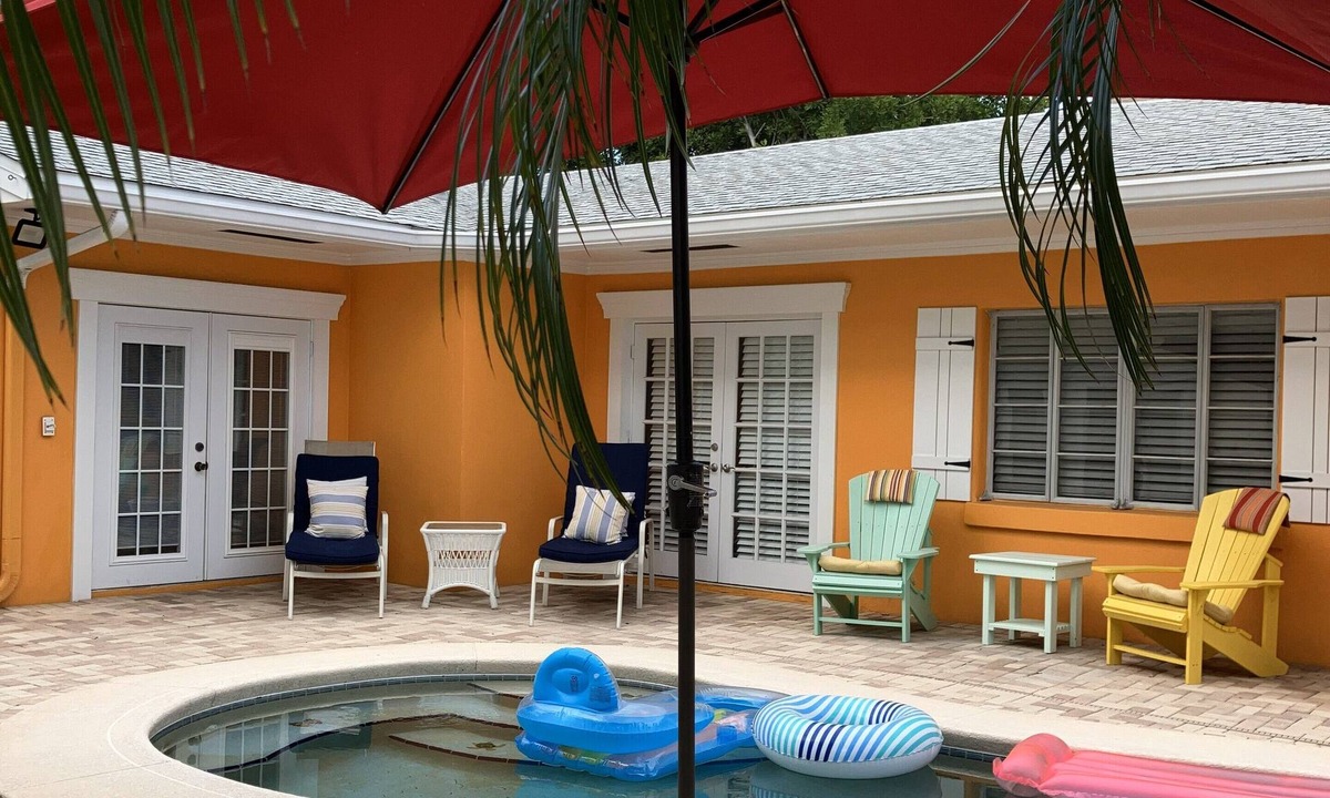 Holmes Beach House | Charming one floor, 2-bedroom house steps to the beach, private heated pool