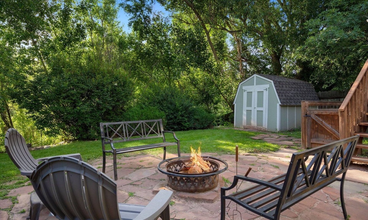 Cedar Village House | Comfortable Private Home Great Backyard Patio with Fire-pit, Grill and Garage!