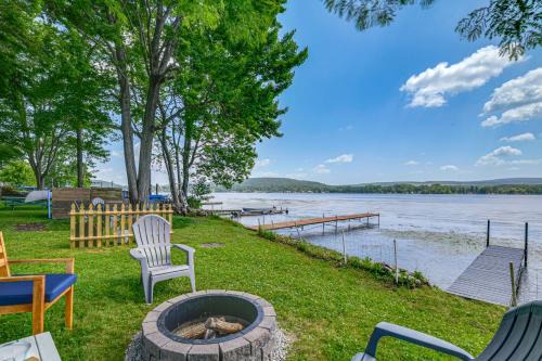 Bradford House | Fire Pit, Private Dock! Lamoka Lake Retreat