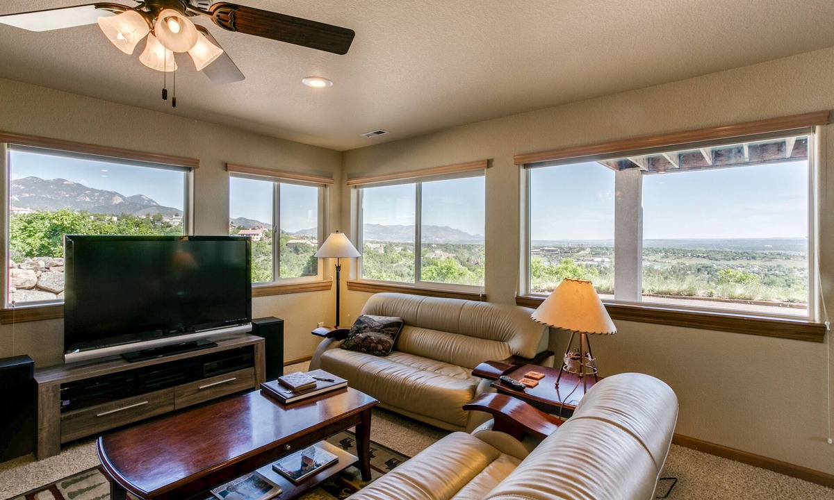 Southwest Colorado Springs Apartment | Penthouse views from every window.overlooking entire city and mountain ranges