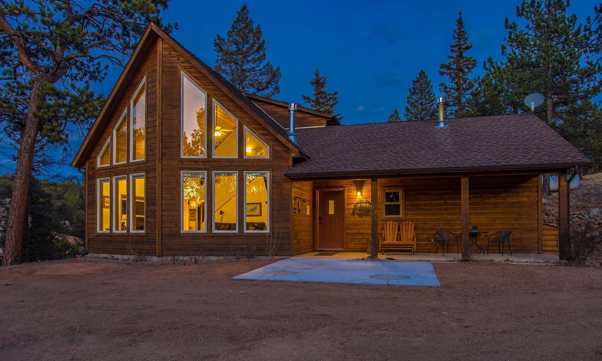 Florissant House | Your mountain getaway on 30 pristine acres! Beautiful home with hottub, stream.