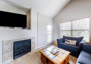 Comfy Condo on the Bus Route w/ Gas Fireplace, W/D, WiFi & Garage Parking!