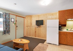 Dog-friendly cabin w/ shared grill & great location - walk to dining & shopping