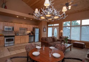 Modern log-cabin style condo, fireplace, patio, hot tub, perfect retreat! #301