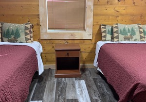 One bedroom cabin with queen bed and sofa bed