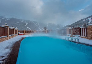 Outdoor pool, free wifi, free parking at building, ski in-center village.