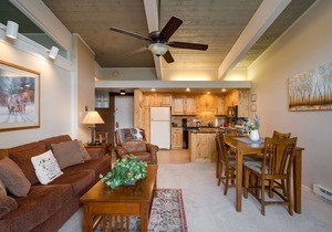 Ski-In/-Out Condo w/Vaulted Ceilings and Mt Charm!
