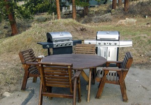 Suite with Two person Jetted tub, Private Patio with Grill and River View.