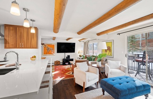 Aspen Condo | Aspen Mtn 1 Block & Downtown 3 Blocks Away! Convenient To Transportation. Parking/Wood FP/Balcony