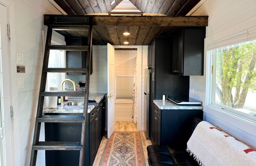 Buena Vista House | Belford is a 1-4 person Tiny Home with bathroom, fridge, induction cooktop, microwave, AC/heat, and beautiful mountain views!