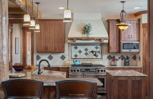 Breckenridge House | Log Cabin by InvitedHome | Wrap Around Deck, Hot Tub, Pizza Oven, Views, Ski