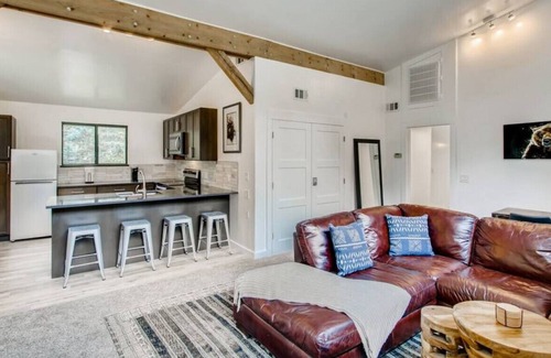 Idaho Springs Condo | Modern Work & Play WATERFRONT Condo right on the creek