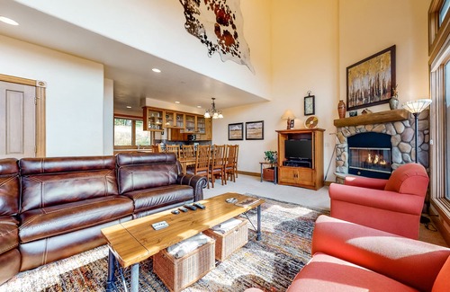 Steamboat Springs House | Mountain-view townhouse near skiing with pool, hot tub, tennis, & gas fireplace
