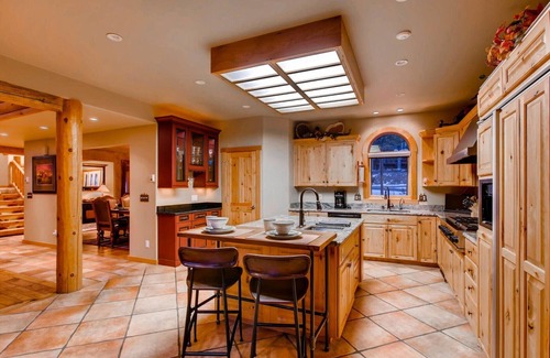 The Highlands House | Pine Crest Lodge: Custom Log Home, Private Hot Tub, Bocce, Fire Pit