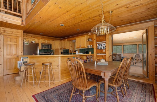 Grand Lake Cabin | Private Hot Tub - Situated Directly on Grand Lake w/Boat Dock