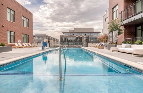 Transit Village Apartment | Sleek Boulder 1BR w/ Pool, W/D & Spa, nr Google Campus, by Blueground