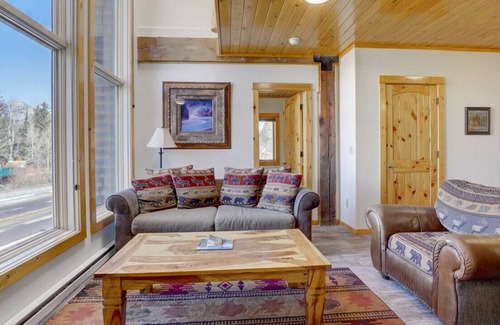 Estes Park Condo | Unit 1 · Walk to Downtown from this Riverside Condo (#1)