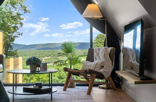 Berkeley Springs Cabin | Aurora A-Frame for Two + Hot Tub & Views