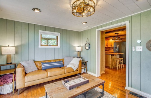 Oconto House | Bayfront Home! Dock, Deck, Hot Tub, & Fire Pit