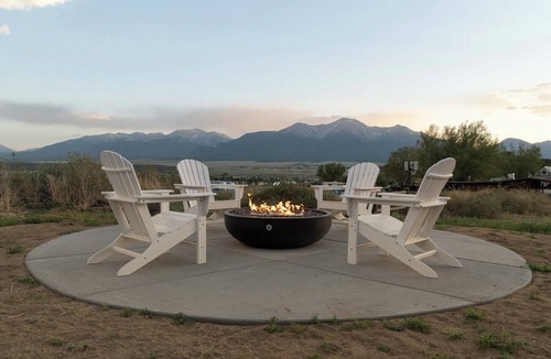 Buena Vista House | Belford is a 1-4 person Tiny Home with bathroom, fridge, induction cooktop, microwave, AC/heat, and beautiful mountain views!