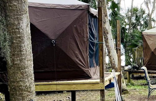 Seville RV Rental | Boho Waterside Glamping Tent for a Florida Getaway