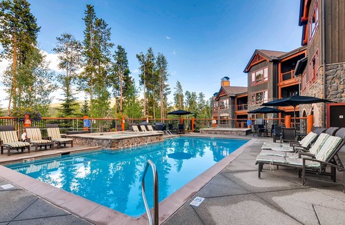 Four O'Clock Condo | Breckenridge villa next to the Snowflake lift with shared hot tub & pool