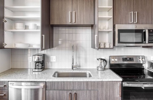 Transit Village Apartment | Charming Boulder 1BR w/ Pool, W/D & Spa, nr Google Campus, by Blueground
