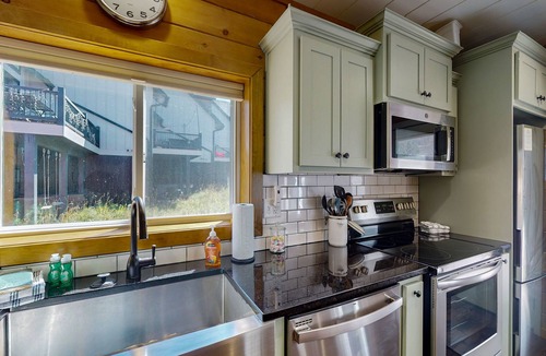 Old Town House | Charming container home steps from the slopes with W/D, gear storage, & mtn view