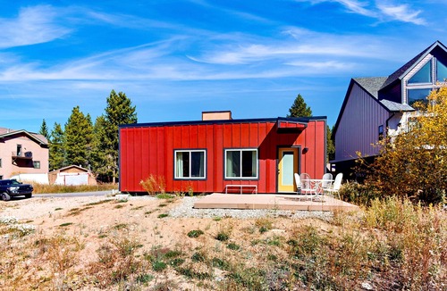 Old Town House | Charming container home steps from the slopes with W/D, gear storage, & mtn view