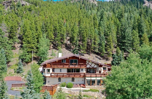 Evergreen Ski Chalet | Cheerful chalet with hot tub! Sweeping views, close to town and trails!