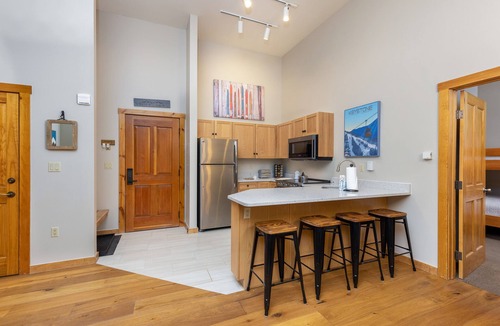 River Run Condo | Condo in River Run with Courtyard & Mountain Views from Private Balcony!