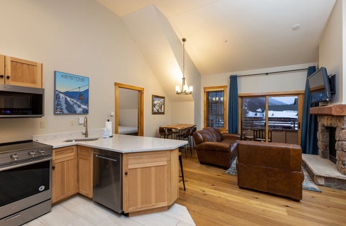 River Run Condo | Condo in River Run with Courtyard & Mountain Views from Private Balcony!