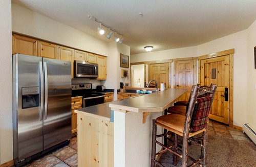 Mountain House Condo | Corner condo with hot tub & private washer/dryer - steps from the slopes