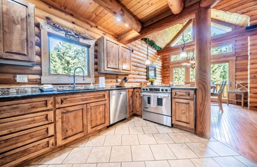 Carriage Hills Apartment | Creekside cabin with hot tub, views, fireplace