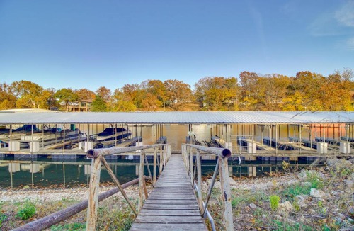 Tia Juana House | Deck & Boat Dock: Lakefront Cabin in Eucha!