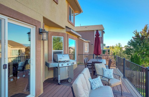 Colorado Springs House | Desirable & Spacious. Mt Views, Grill, Deck & Yard. Walk to Coffee & Ice Cream!