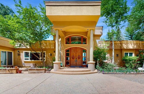 Trimble House | Dog-friendly canyon home with mountain views, game room, fireplaces