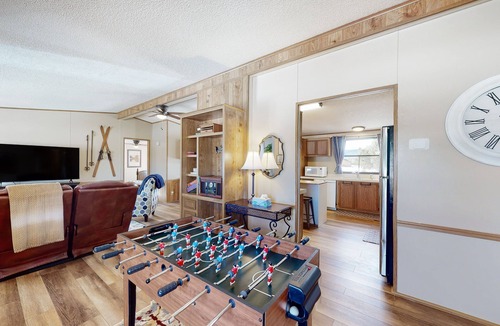 Alpine Village House | Dog-friendly home with mountain view, foosball, enclosed yard & W/D