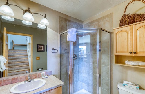 Wildernest Condo | Elegant & spacious home with fireplaces, deck & garage access