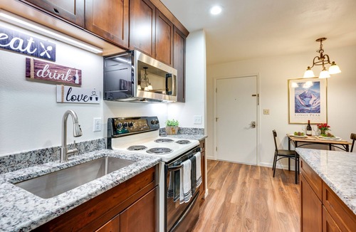 Estes Park Condo | Estes Park Condo Rental: Balcony w/River Views!