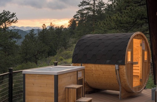 Idaho Springs Cabin | Expansive Views! 4500SqFt Mountain Dome Near Denver w/Sauna, Hot Tub, Huge Deck