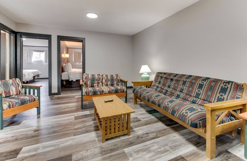 Lewis House | Family Room + full kitchen at Dolores Mountain Inn