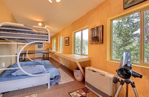 Bailey Cabin | Fawn Haven Cabin Bailey Colorado Huge Deck with View and 1 Acre Fenced Dog Run