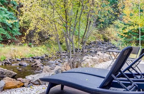 Idaho Springs Cabin | FLINT FUN & COZY Boho Mod Mountain CREEKSIDE CABIN