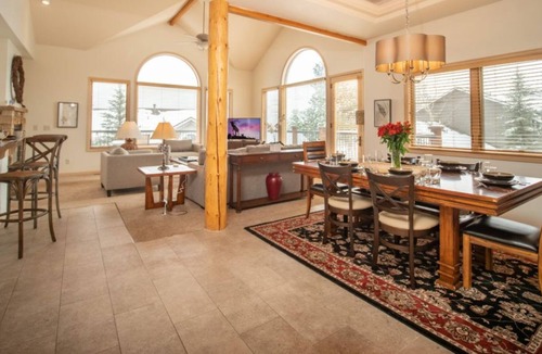Stanley Hills Condo | Gather around the fire w/ friends, family in spacious condo w/ hot tub! #330