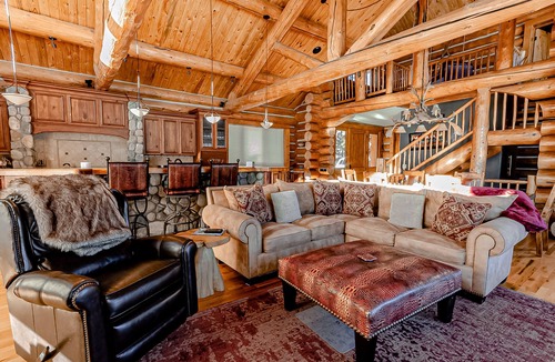 Grand Lake House | Grand Lincoln Log Cabin - Spectacular Luxury Lakefront Estate