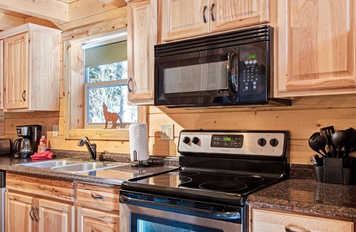 South Fork Cabin | Homey cabin near National Forest with private hot tub, deck, grill, & WiFi