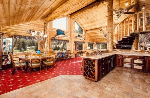 Bayfield House | Iconic 4 BR 5 Ba Log Chateau on Vallecito River & Lake, 12,000 to 14,000 Mtns.