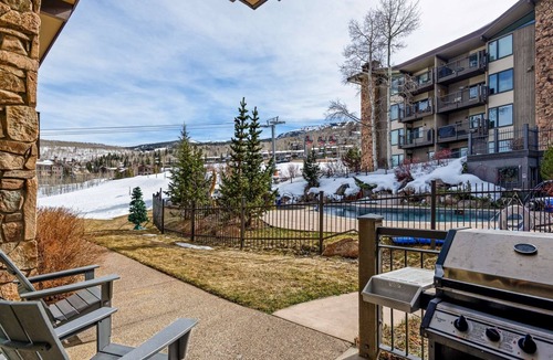 Snowmass Village Condo | Just Steps to Outdoor Pool/Hot Tub! Patio with Grill, Wood Fireplace & Covered Parking